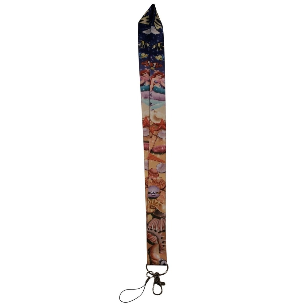 Disney LITTLE MERMAID PRINCESS ARIEL Pin Trading Neck lanyard ID keys NEW 044
